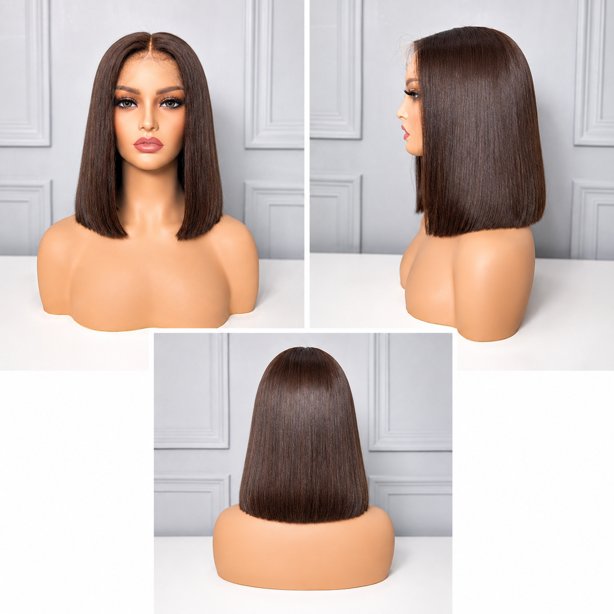 Glueless 5x5 Closure Sleek Bob