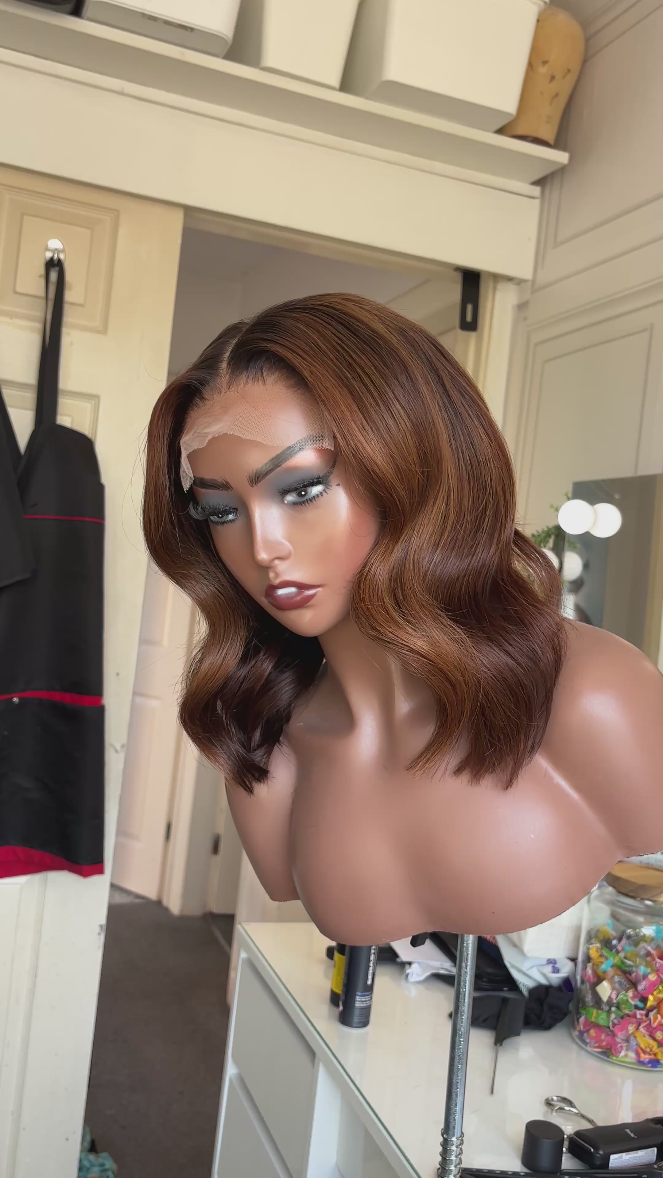 READY TO SHIP Custom Colour Glueless Closure wig